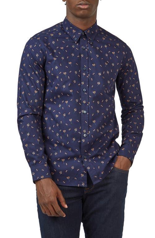 Ben Sherman Mens Regular-Fit Scattered Floral Shirt Product Image