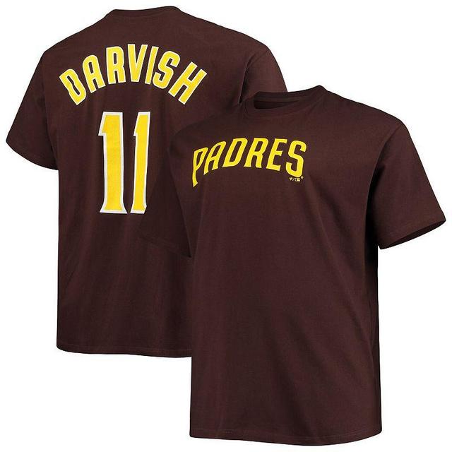 Mens Yu Darvish San Diego Padres Big & Tall Name & Number T-Shirt Product Image