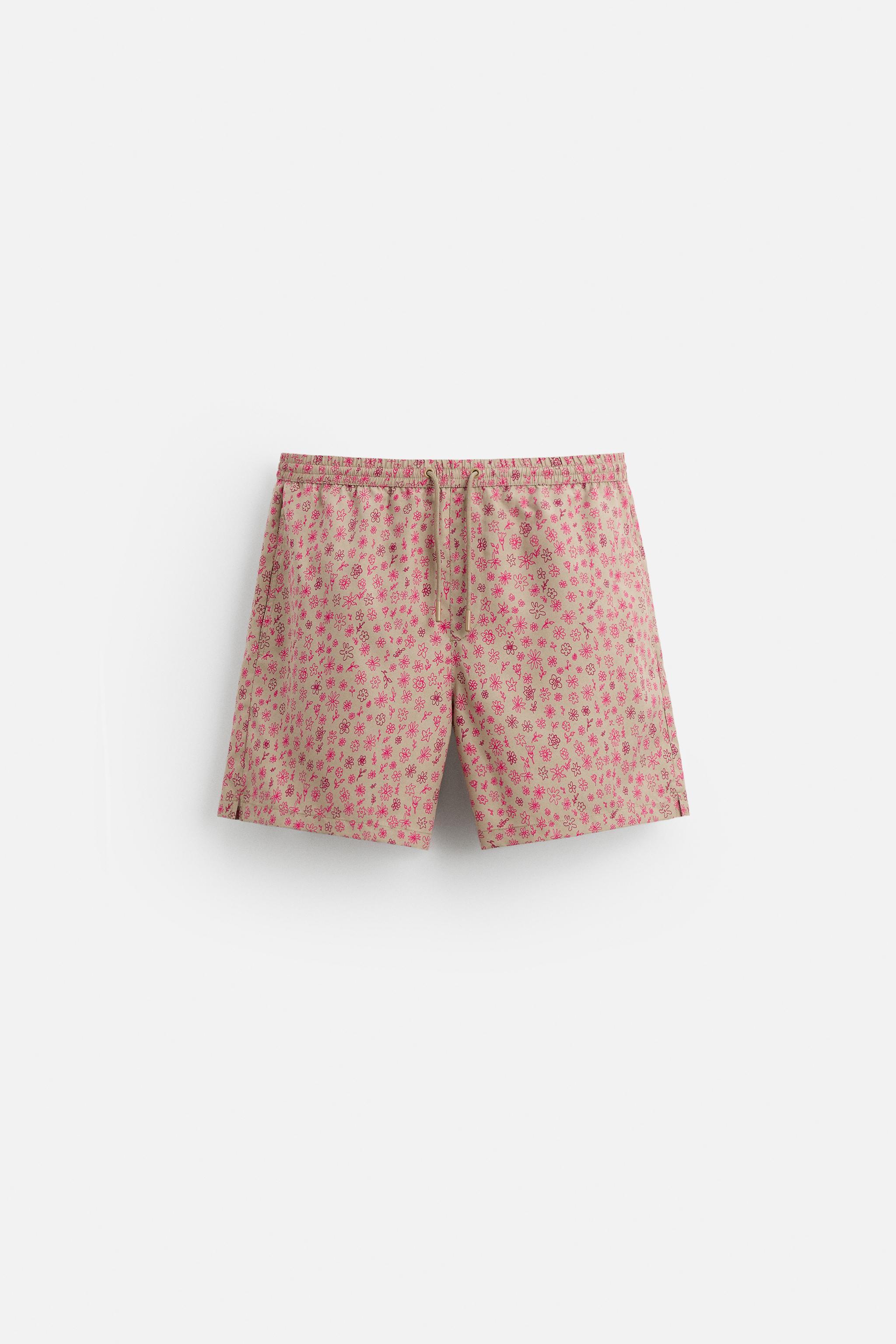 FLORAL PRINT SWIMMING TRUNKS Product Image