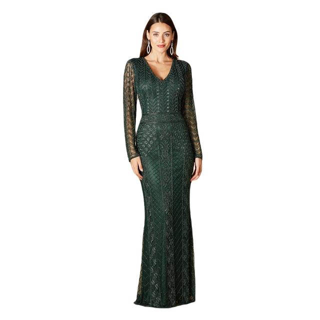 Lara Womens Long Sleeve Beaded Dress Product Image