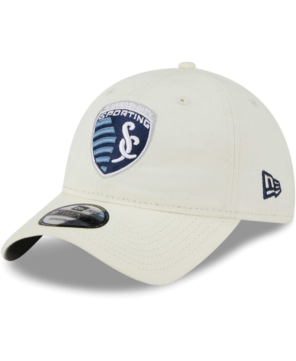 Mens New Era Cream Sporting Kansas City Core Classic 2.0 Adjustable Hat Product Image