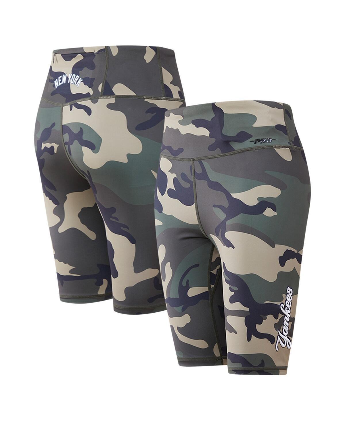 Women's Pro Standard Camo New York Yankees Allover Print Bike Shorts Product Image