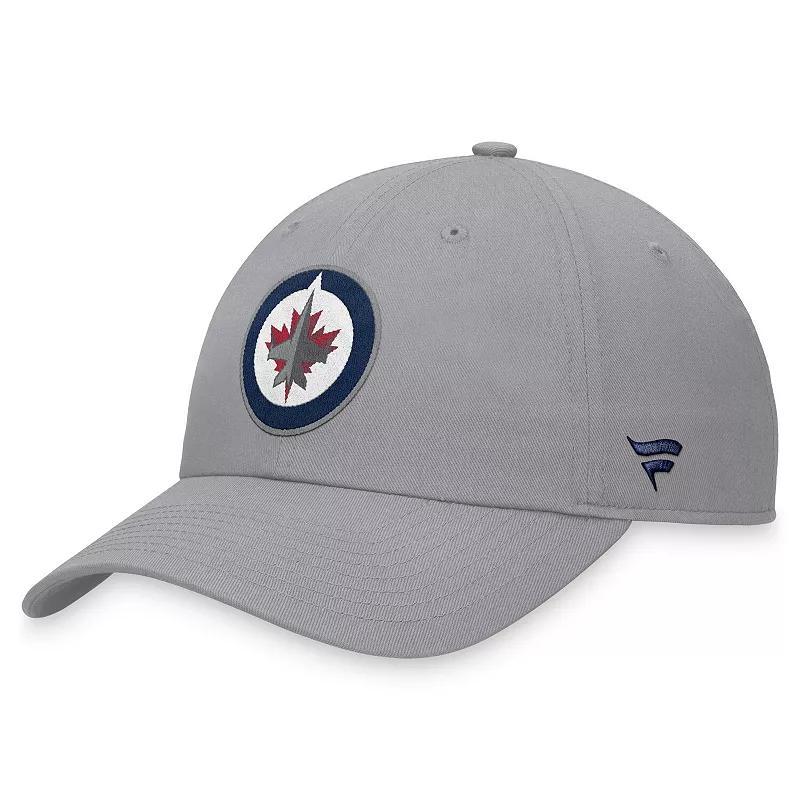 Mens Fanatics Branded Gray Winnipeg Jets Extra Time Adjustable Hat Product Image