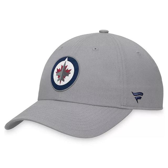 Mens Fanatics Branded Gray Winnipeg Jets Extra Time Adjustable Hat Product Image