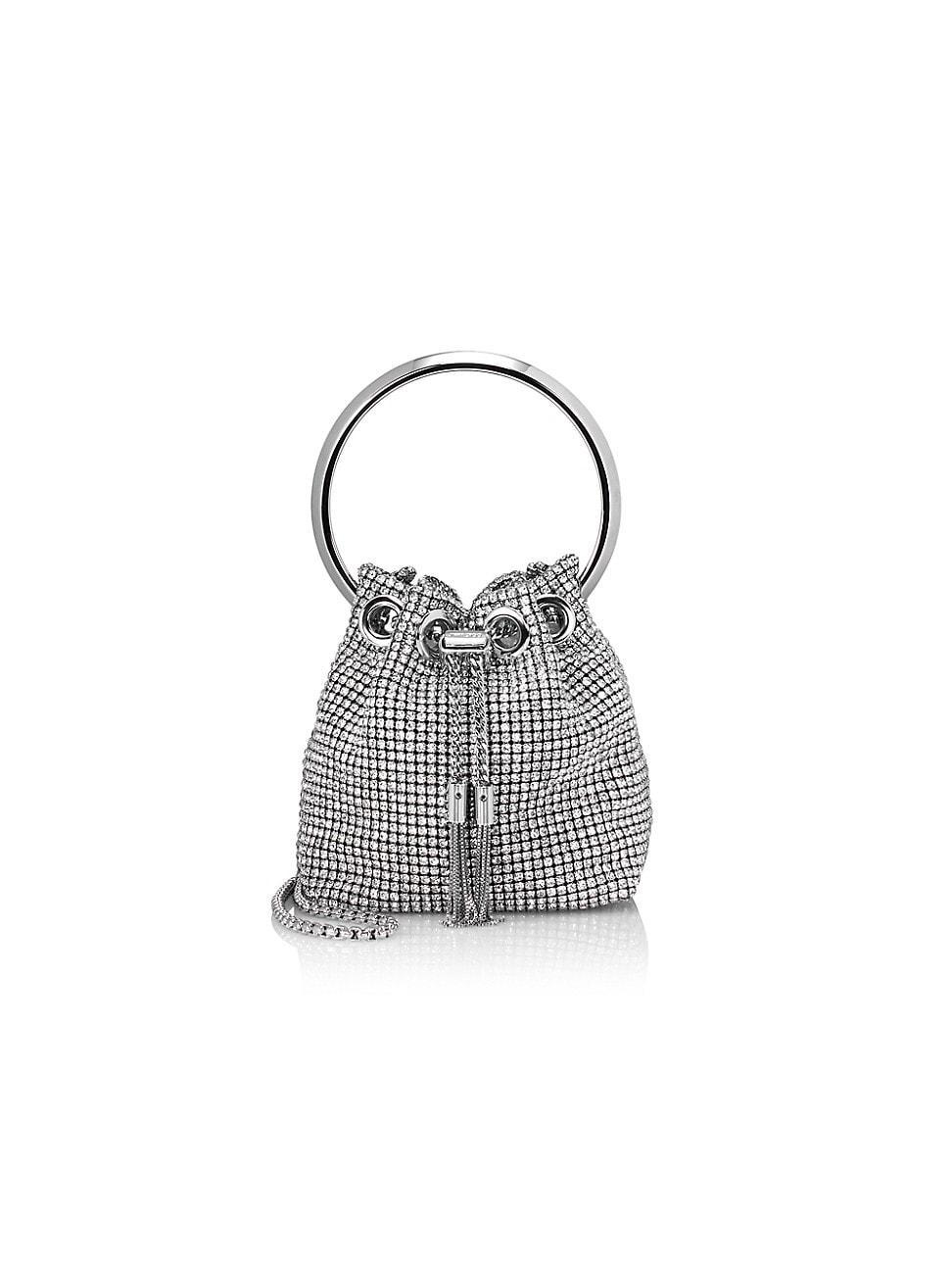 Womens Micro Bon Bon Crystal Mesh Bucket Bag Product Image