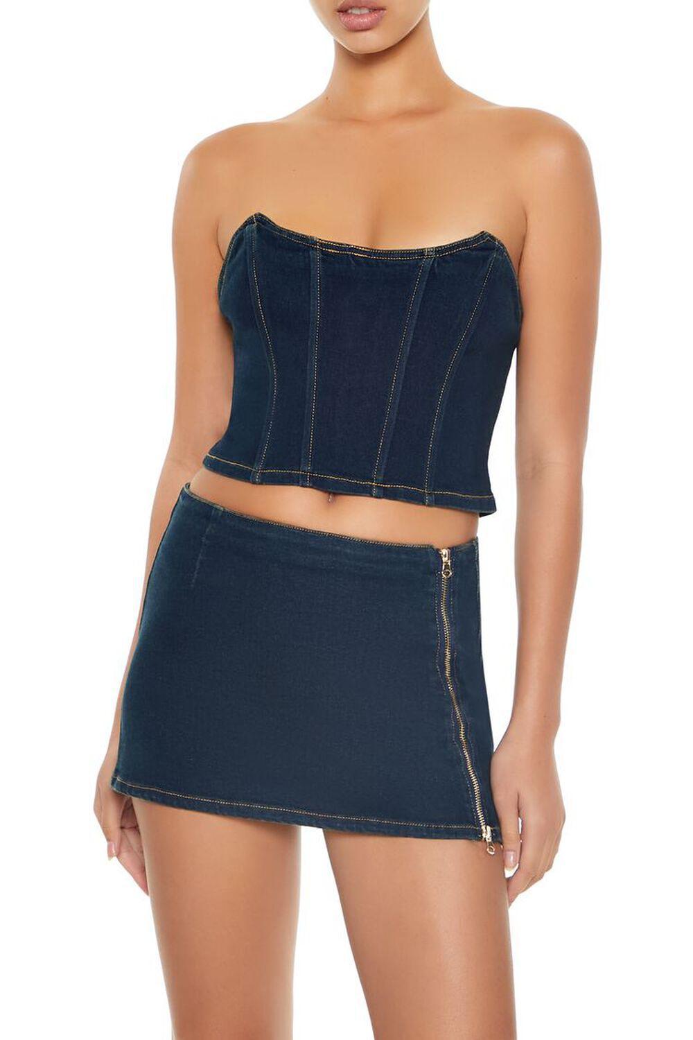 Denim Cropped Tube Top | Forever 21 Product Image