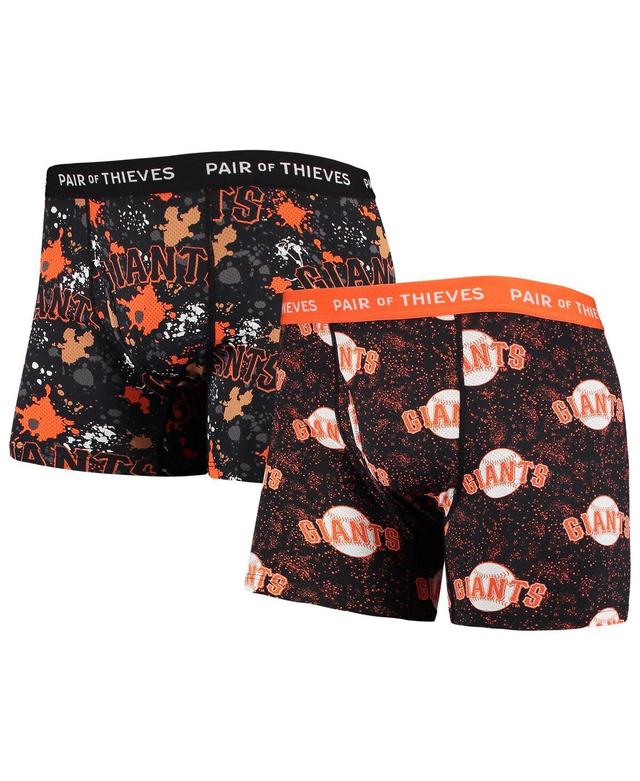 Mens Pair of Thieves Black San Francisco Giants Super Fit 2-Pack Boxer Briefs Set Product Image