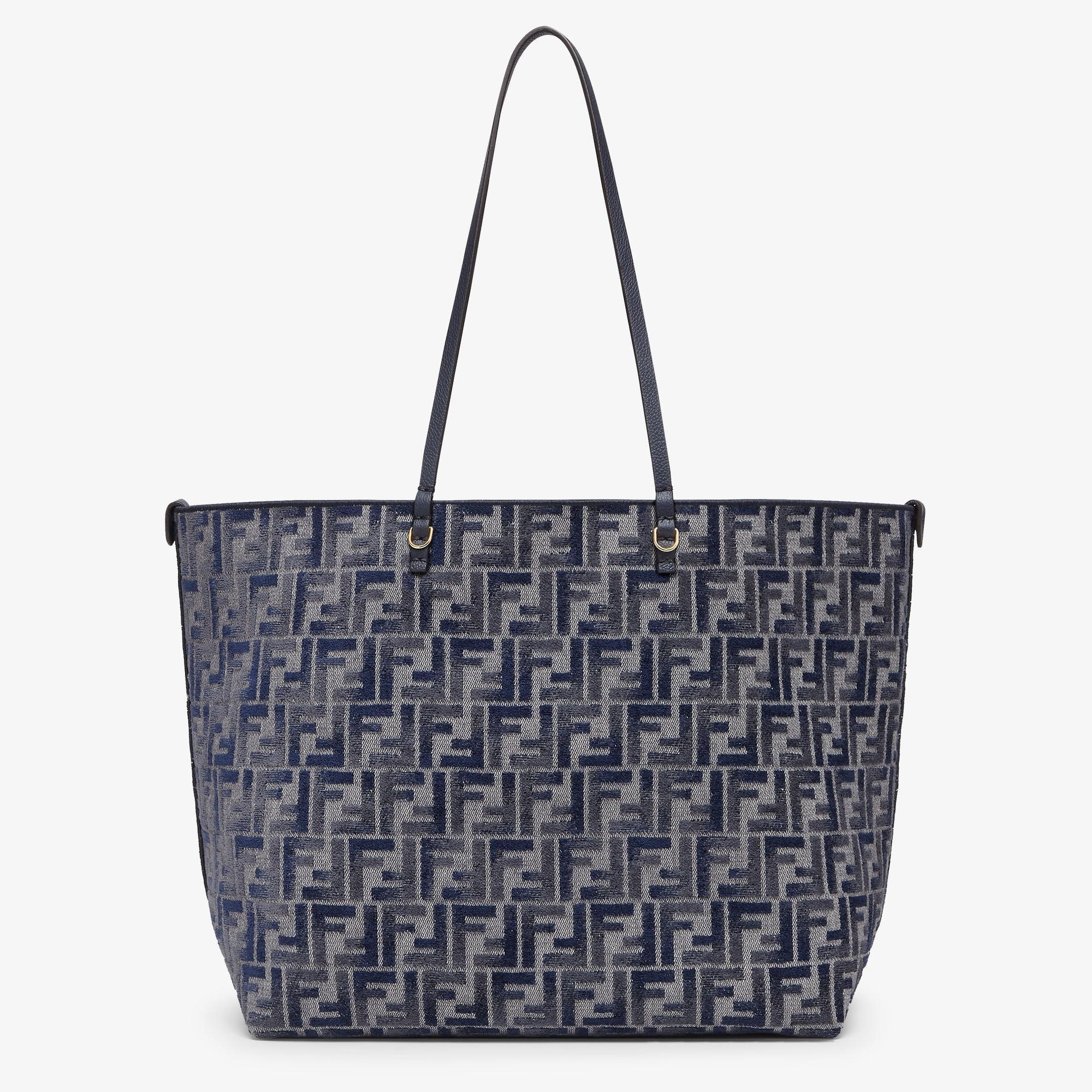 Large RollDark blue FF chenille shopper Product Image