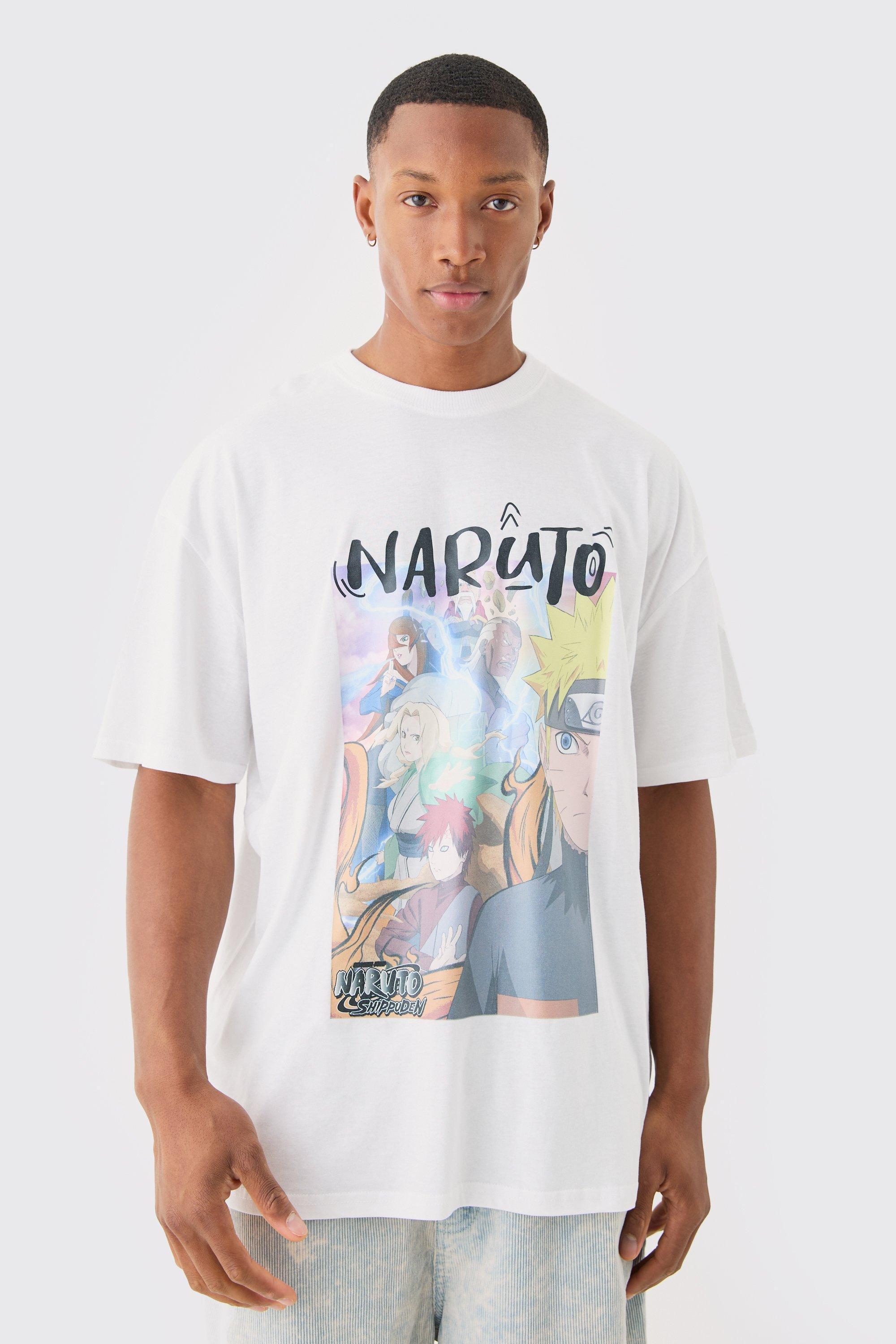 Oversized Naruto Anime License T-shirt | boohooMAN USA Product Image