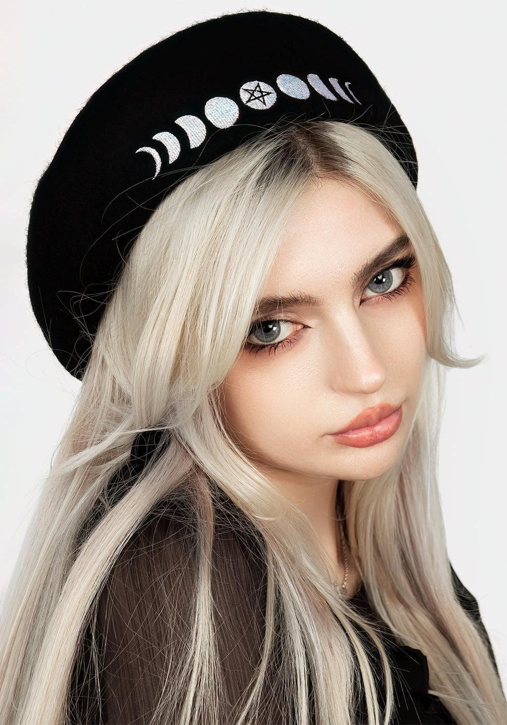 Lunar Embroidered Beret product image