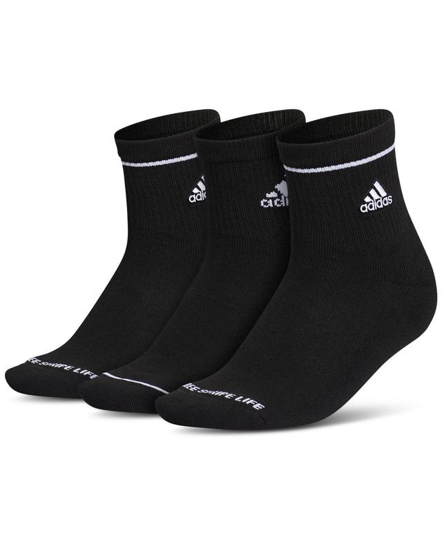 Womens adidas Cushioned Sport 2.0 3-Pack High Quarter Socks Med Pink Product Image