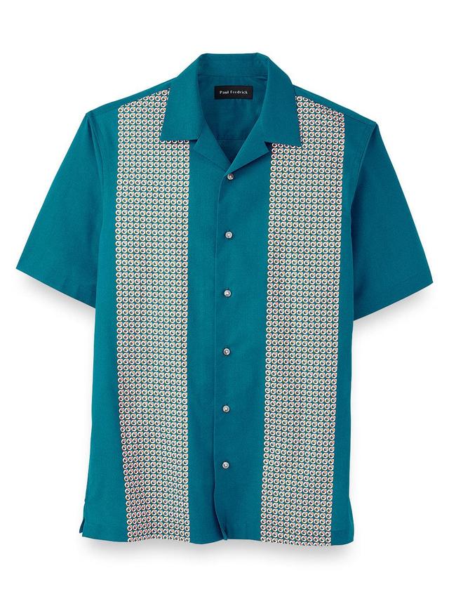 Slim Fit Cotton Geometric Print Casual Shirt Product Image