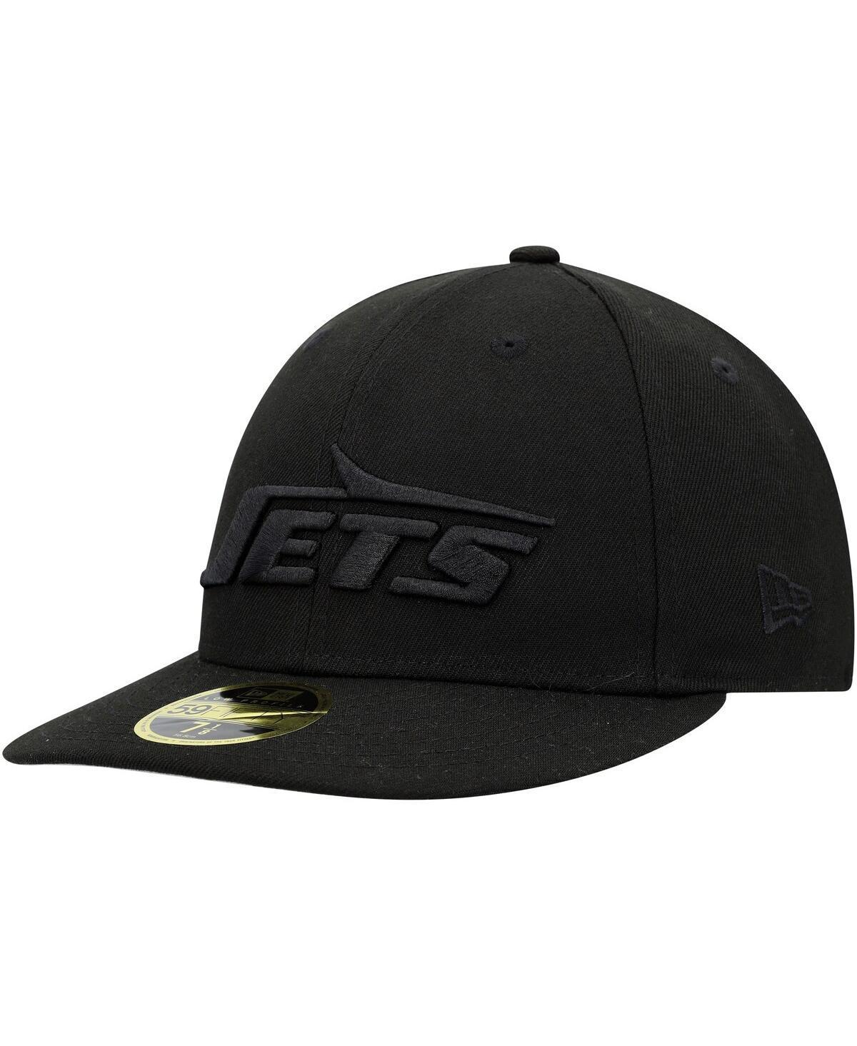 Mens New Era Black New York Jets Wordmark Black Low Profile 59FIFTY Ii Fitted Hat - Black Product Image