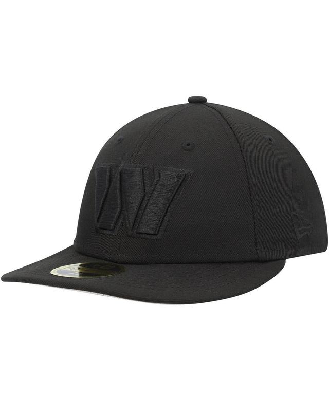 Mens New Era Washington Commanders Black on Black II Low Profile 59FIFTY Fitted Hat Product Image