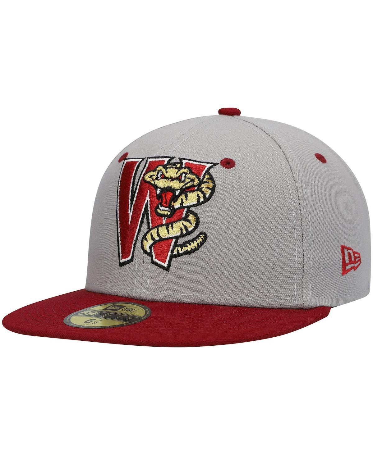 Men's New Era Gray Wisconsin Timber Rattlers Authentic Collection Road 59FIFTY Fitted Hat Product Image