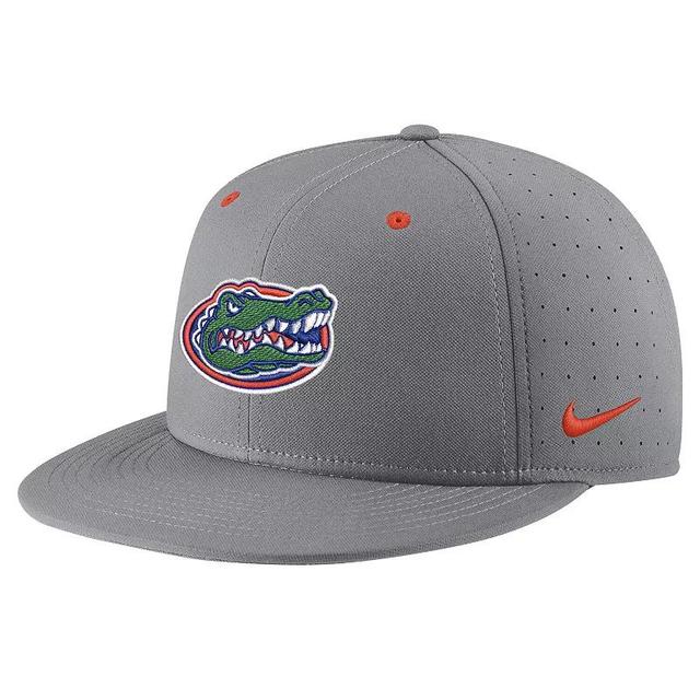 Mens Nike Gray Florida Gators USA Side Patch True AeroBill Performance Fitted Hat Product Image