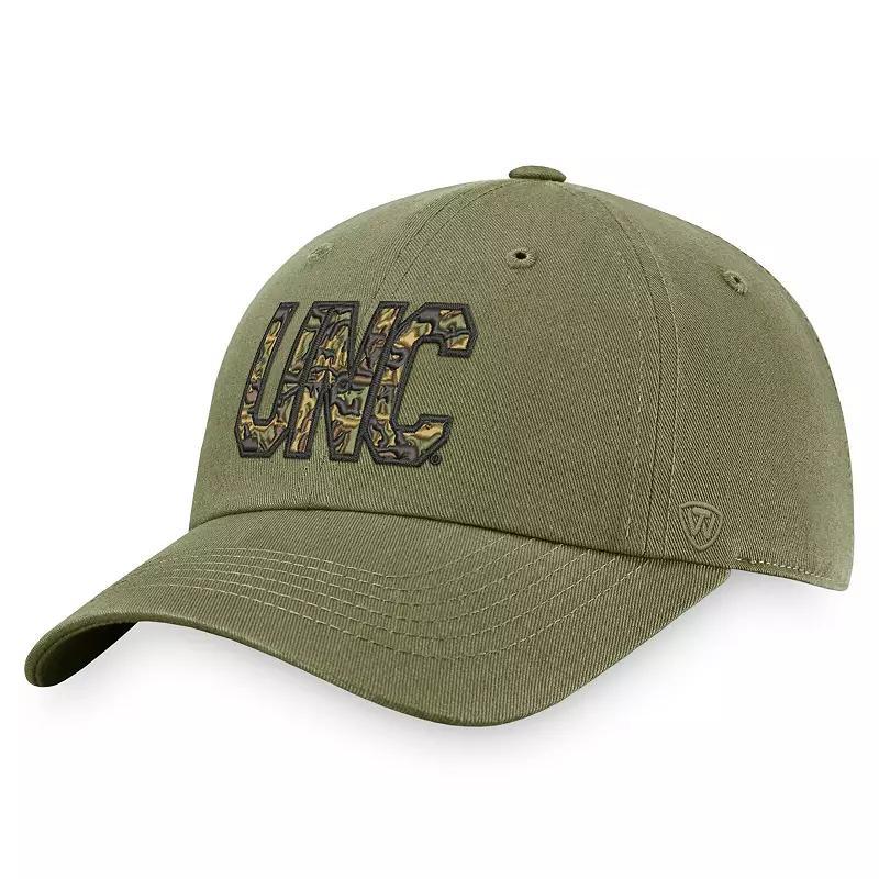 Mens Top of the World Olive North Carolina Tar Heels OHT Military Appreciation Unit Adjustable Hat Product Image