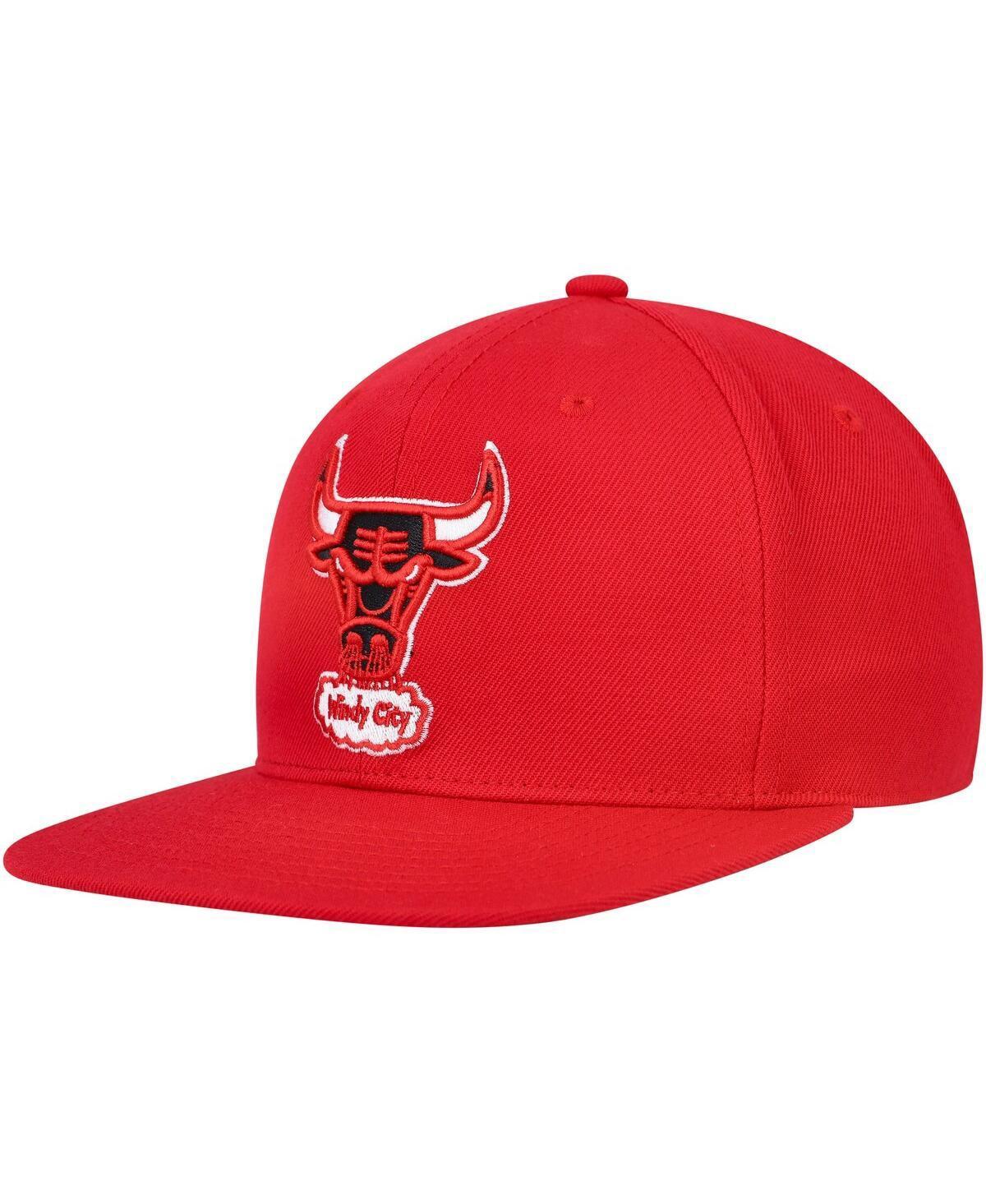 Mens Mitchell & Ness Chicago Bulls Hardwood Classics MVP Team Ground 2.0 Fitted Hat Product Image