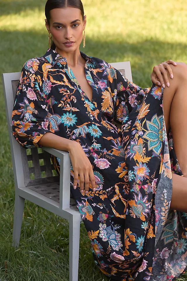 The Carolita Printed Tiered Shirt Dress Product Image