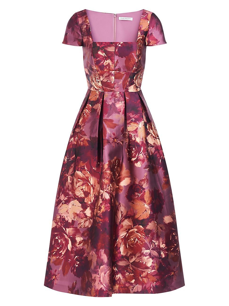 Kay Unger Tierney Floral Midi Dress Product Image