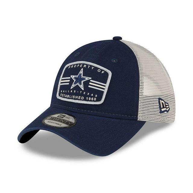 Mens New Era Dallas Cowboys Property Trucker 9TWENTY Snapback Hat, Blue Product Image