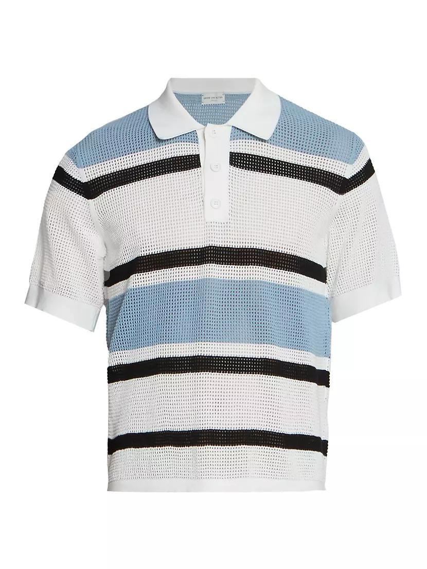 Mindo Stripe Knit Polo Product Image