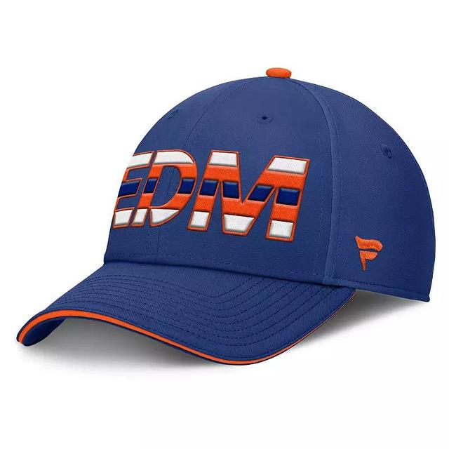 Mens Fanatics Royal Edmonton Oilers Rink Team Code Flex Hat Product Image