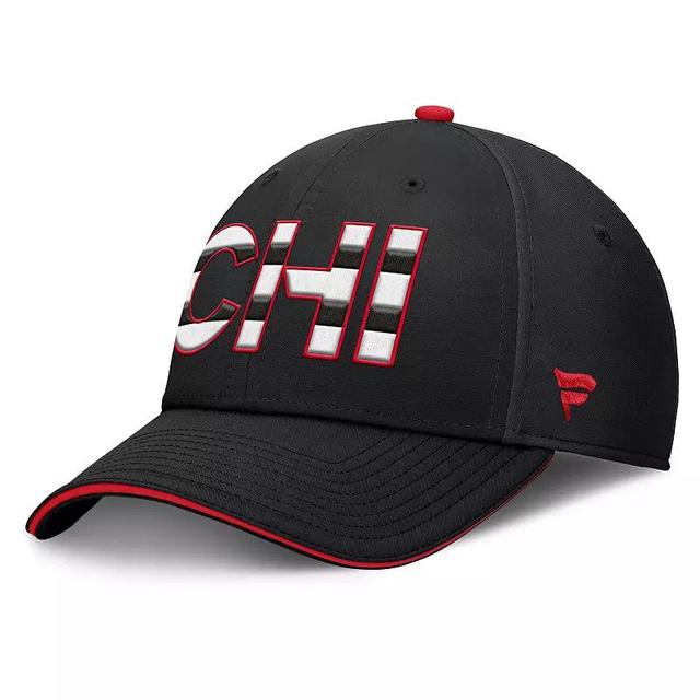 Mens Fanatics /Red Chicago hawks Authentic Pro Rink Team Code Flex Hat Product Image