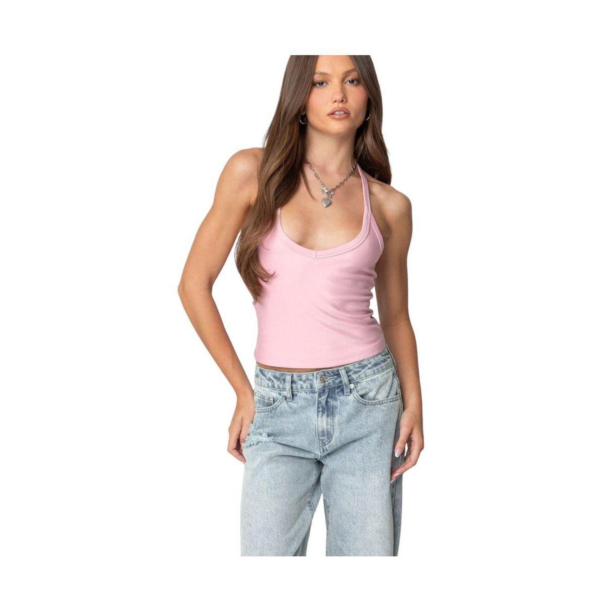 Edikted Womens Racer Back Halter Top Product Image