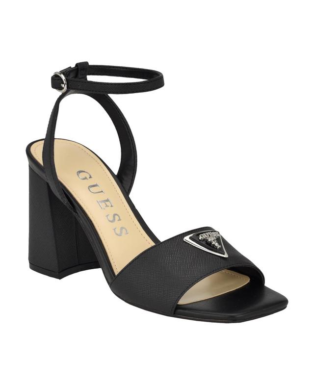 Guess Womens Gelyae Block Heel Slip-On Ankle Strap Sandals Product Image