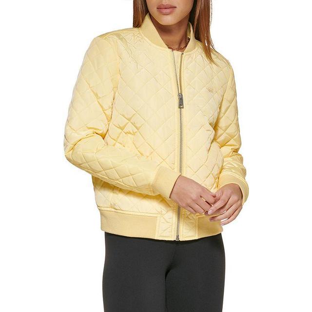 Womens Levis Diamond Quilted Bomber Jacket Lt Yellow Product Image