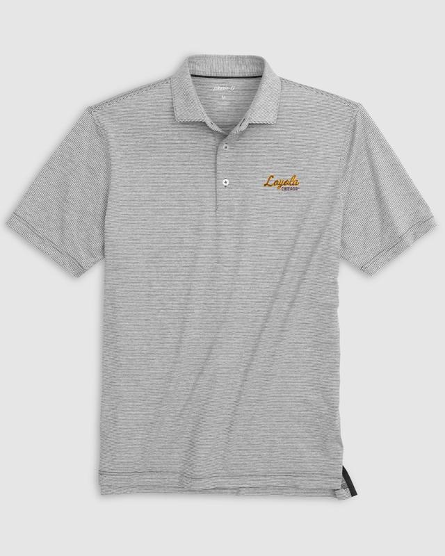 Loyola Chicago Lyndonn Striped Jersey Performance Polo Product Image