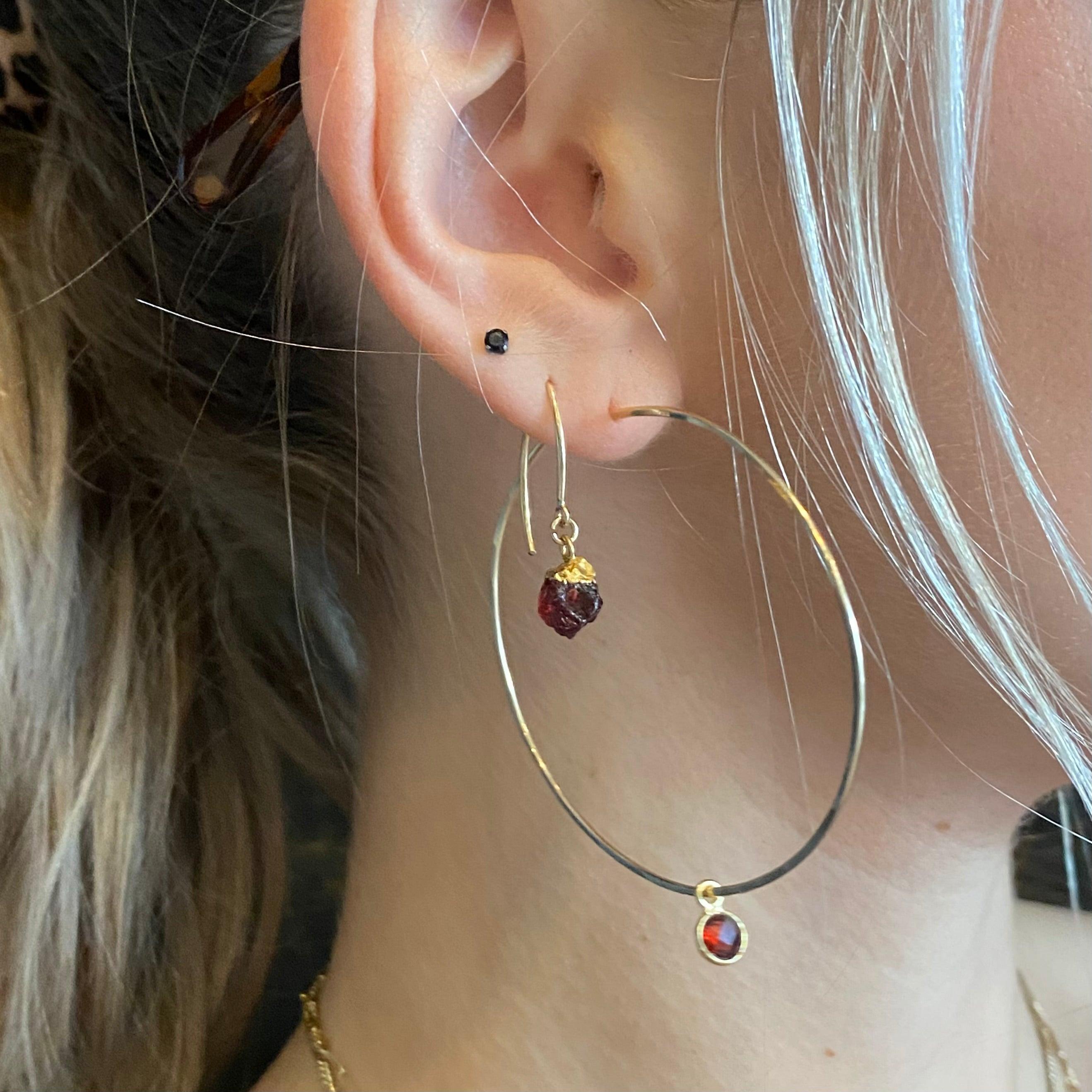 Garnet Mini Earring Product Image