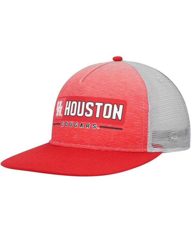 Mens Colosseum Red/Gray Houston Cougars Snapback Hat Product Image