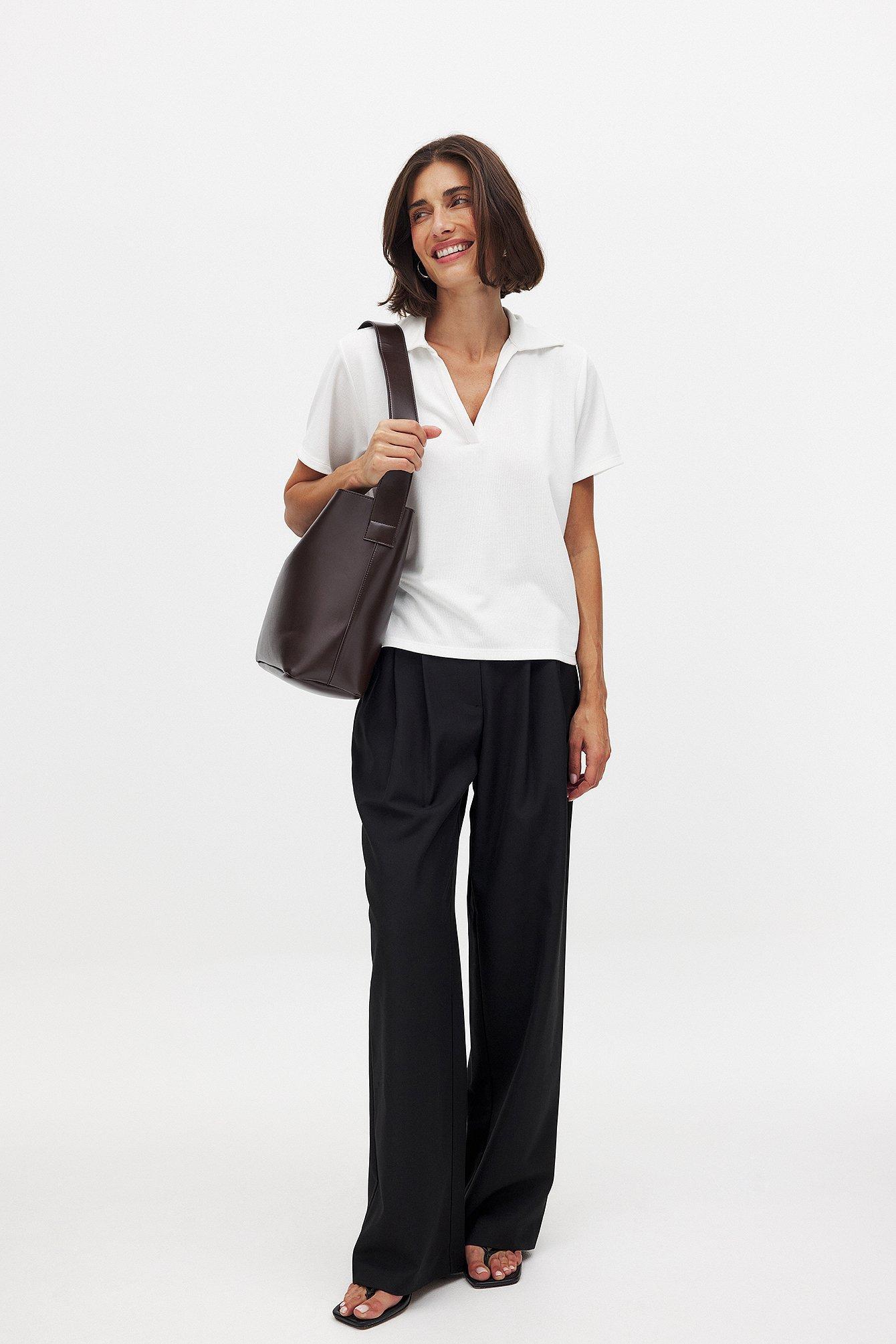 Pleated Wide Leg Relaxed Pants Product Image