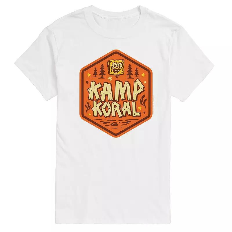 Mens SpongeBob SquarePant Kamp Koral Graphic Tee Blue Product Image