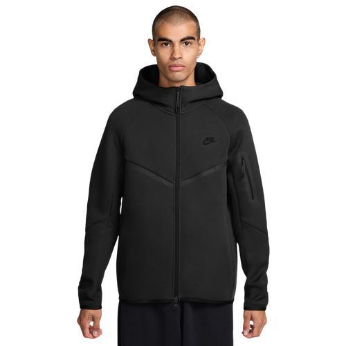 Nike Mens Tech Fleece Full-Zip Windrunner Hoodie - Black/Black Product Image