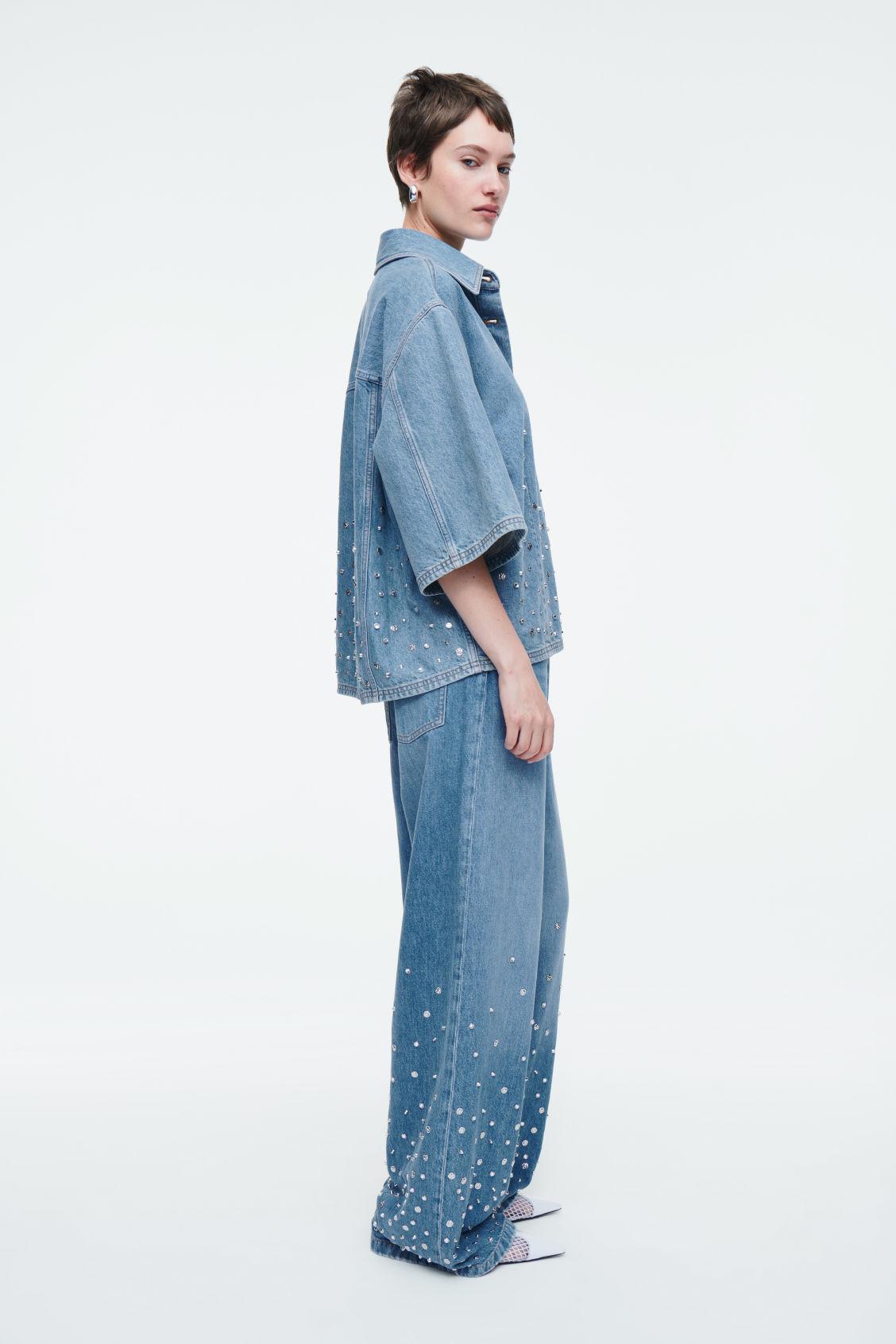 EMBELLISHED DENIM SHIRT Product Image