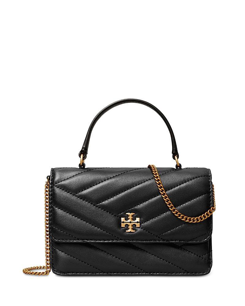 Tory Burch Mini Kira Chevron Quilted Leather Top Handle Wallet on a Chain Product Image