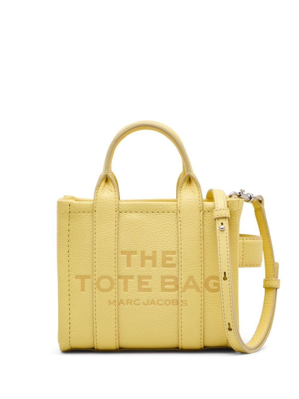 The Leather Mini Tote Bag In 740 Custard Product Image