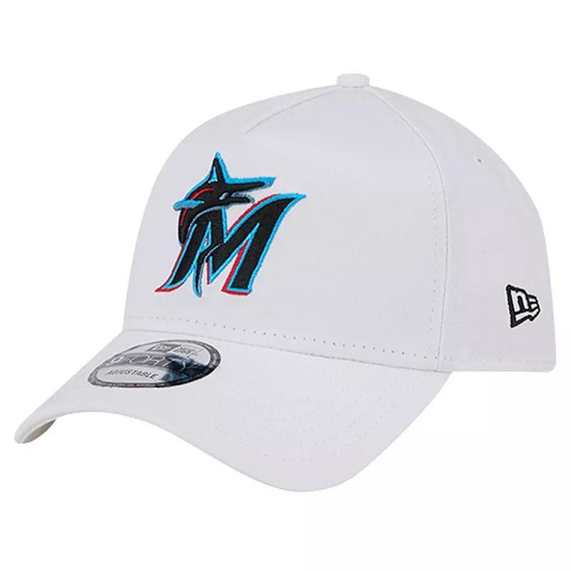 Mens New Era Miami Marlins TC A-Frame 9FORTY Adjustable Hat Product Image