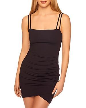 Womens Ruched Square-Neck Minidress - Siren - Size Small - Siren - Size Small Product Image