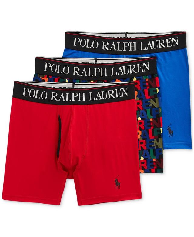 Polo Ralph Lauren Mens 3-Pk. 4D Flex Boxer Briefs - Red Product Image