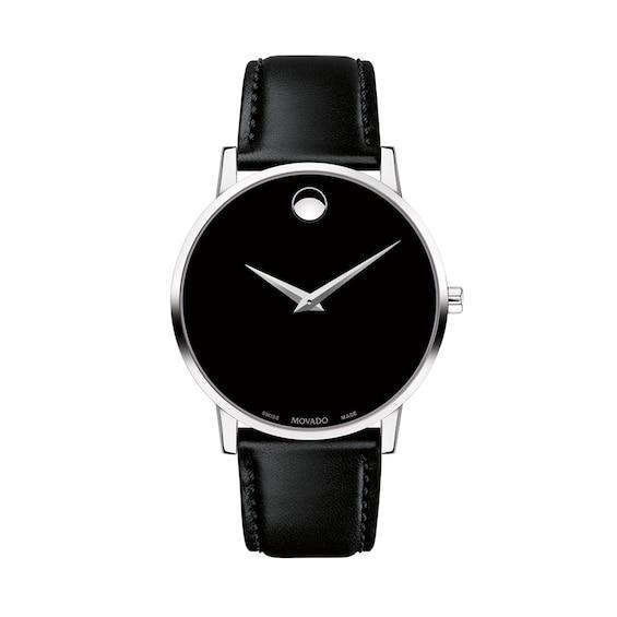 Men's Movado MuseumÂ® Classic Strap Watch with Black Dial (Model: 0607269) Product Image