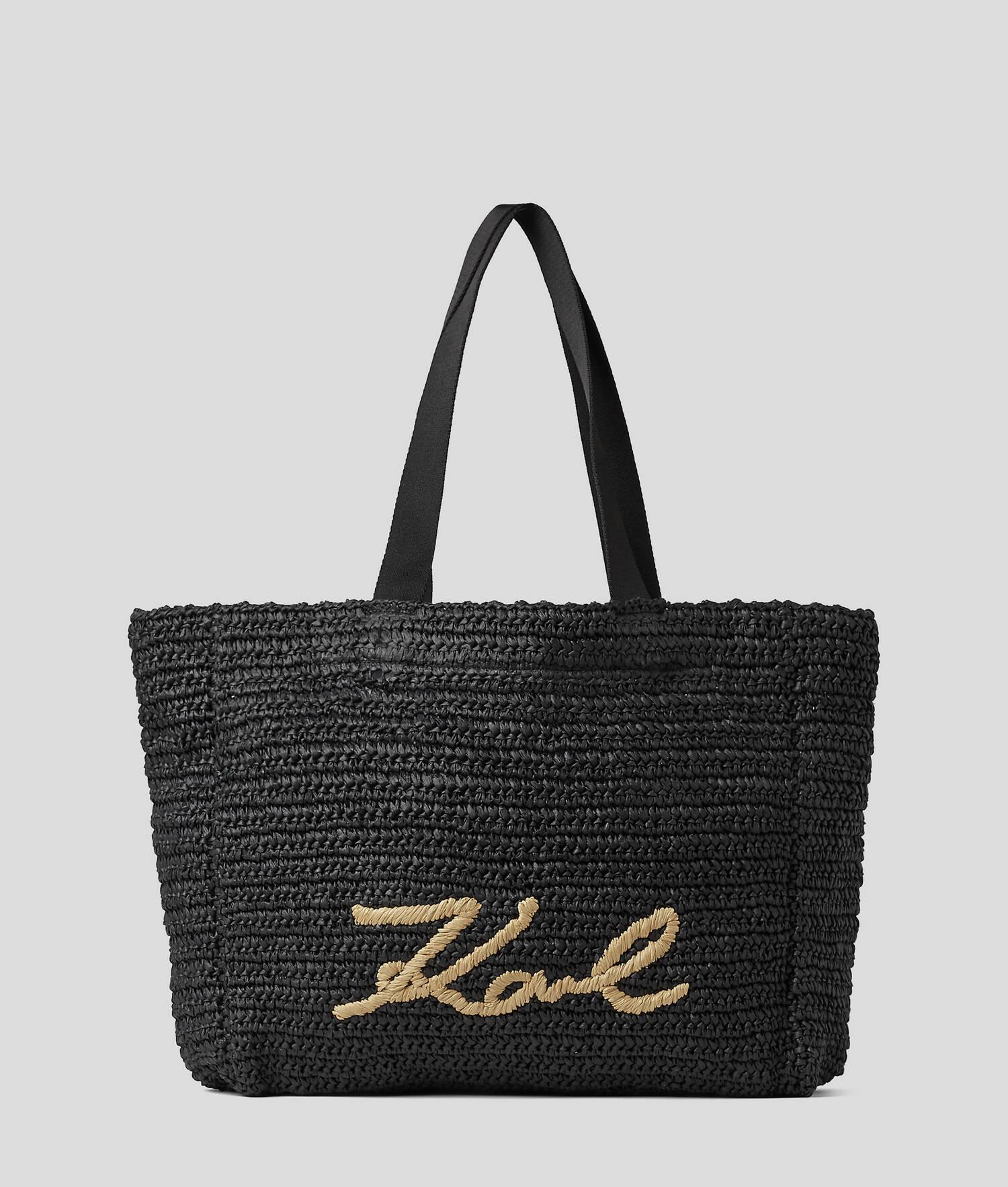 K/SIGNATURE RAFFIA BEACH TOTE BAG Product Image