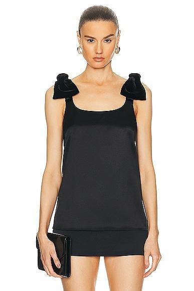 Chloe Silk Satin Bow Top Product Image