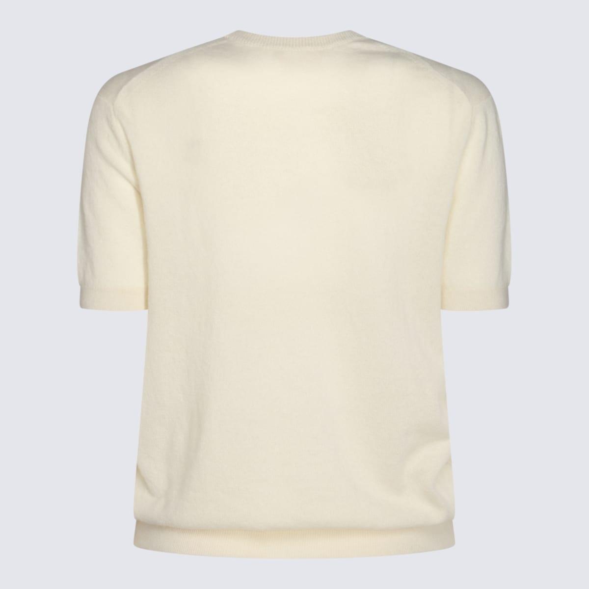 Cream Wool Knitwear In Blanco Product Image