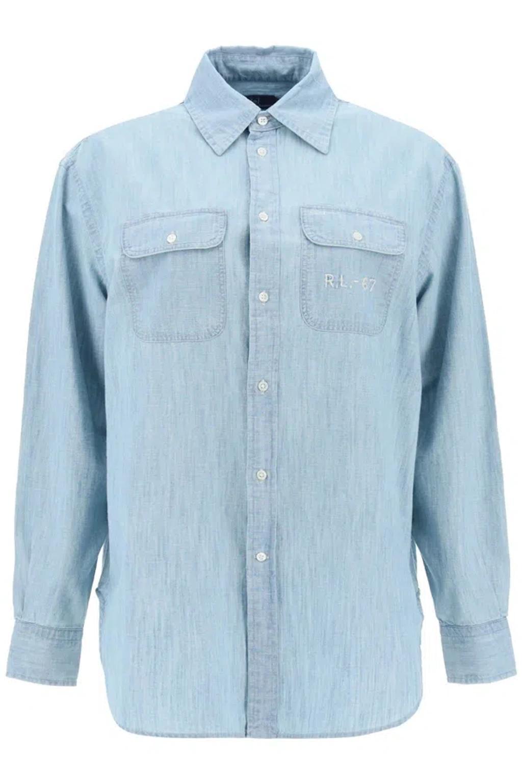 Embroidered Chambray In Light Blue product image