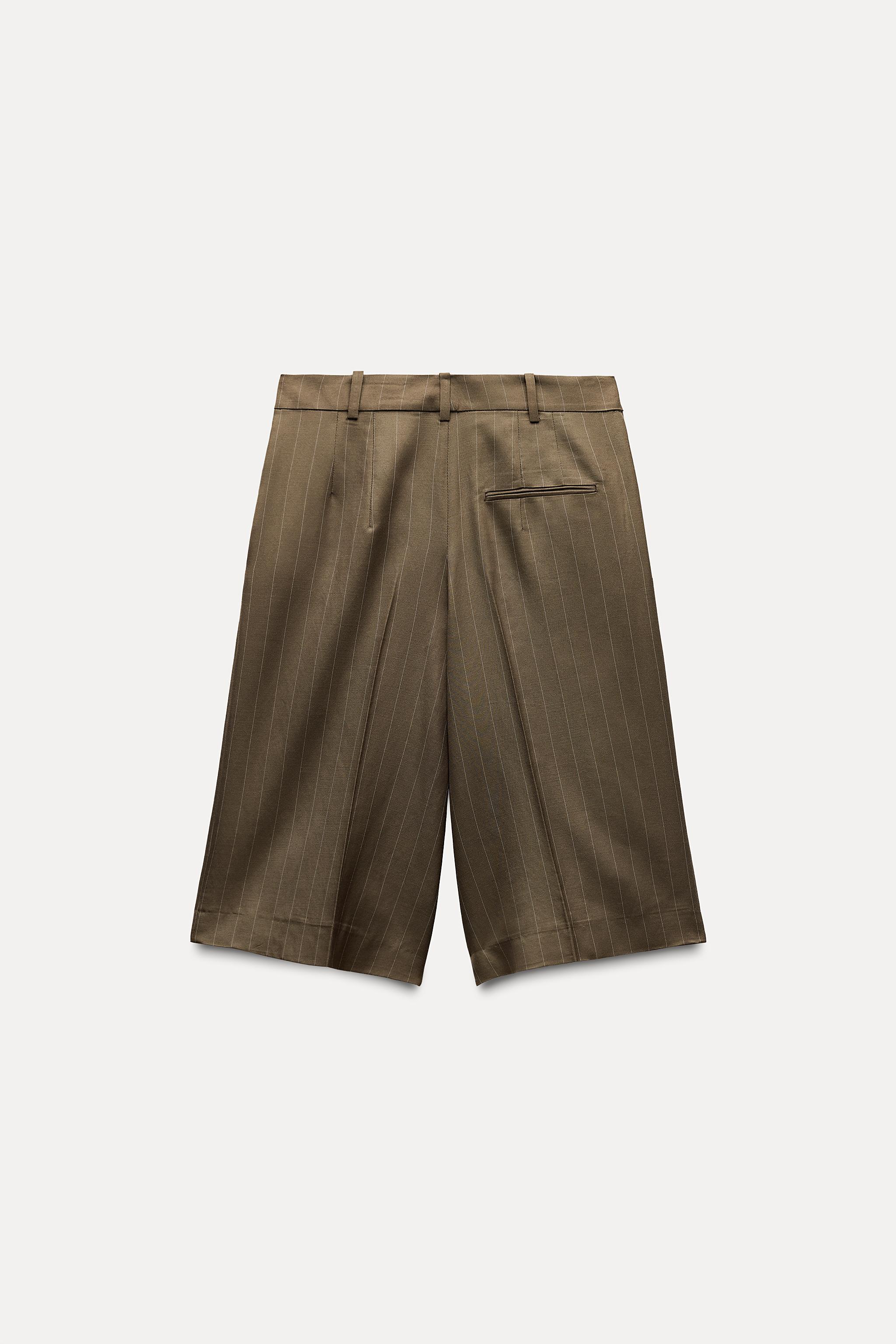 WOOL BLEND PLEATED SHORTS ZW COLLECTION Product Image