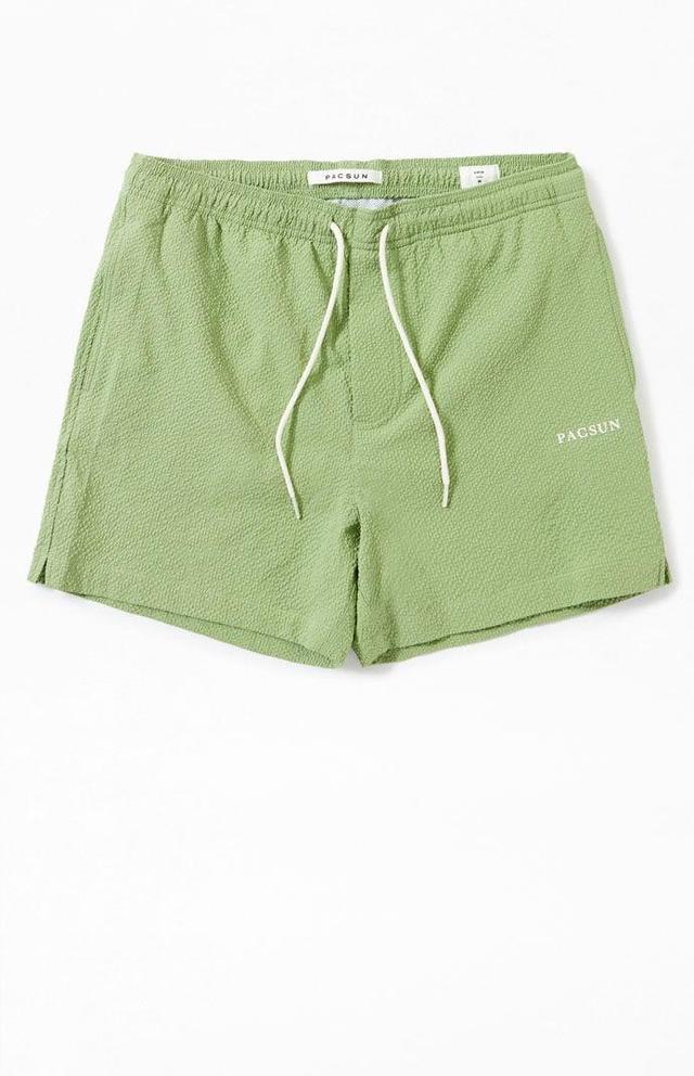 Men's Sail Seersucker 4.5" Swim Trunks - Product Image